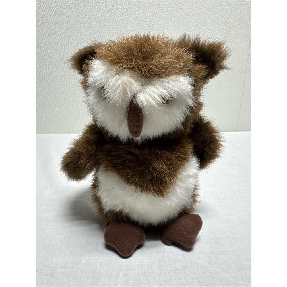 NANCO Brown Owl Stuffed Animal Plush 7"